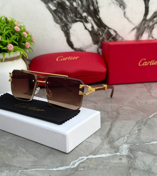 Cartier Wooden Panther Gold Multi Colour Shaded