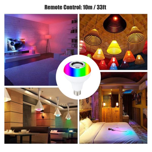 Smart Led Light Bulb With Built-in Bluetooth Speaker + Remote
