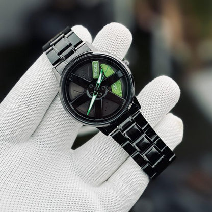 Car Sport Rim Hub Wheel Wristwatch